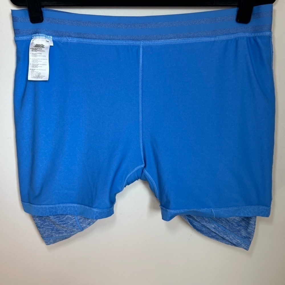 Adidas Skirt Skort Blue Heather Lined Athletic Pickleball Golf Summer Size Large - Picture 7 of 10